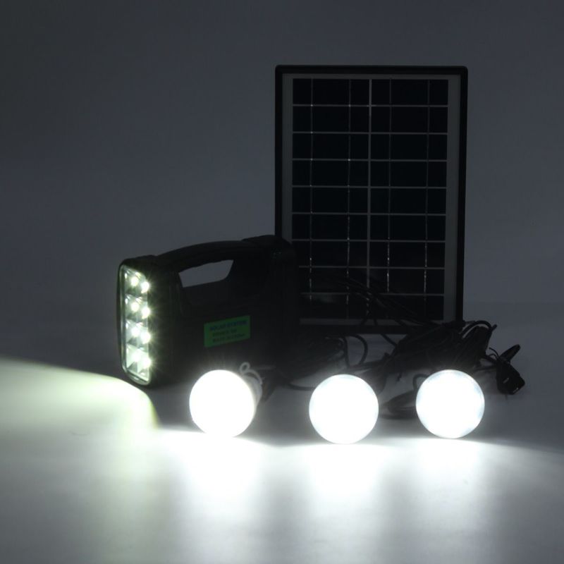 Éclairage solaire d'intérieur Kit With de 12PCS SMD LED 3W 4W 5W	4Ah Batttery d'acide de plomb