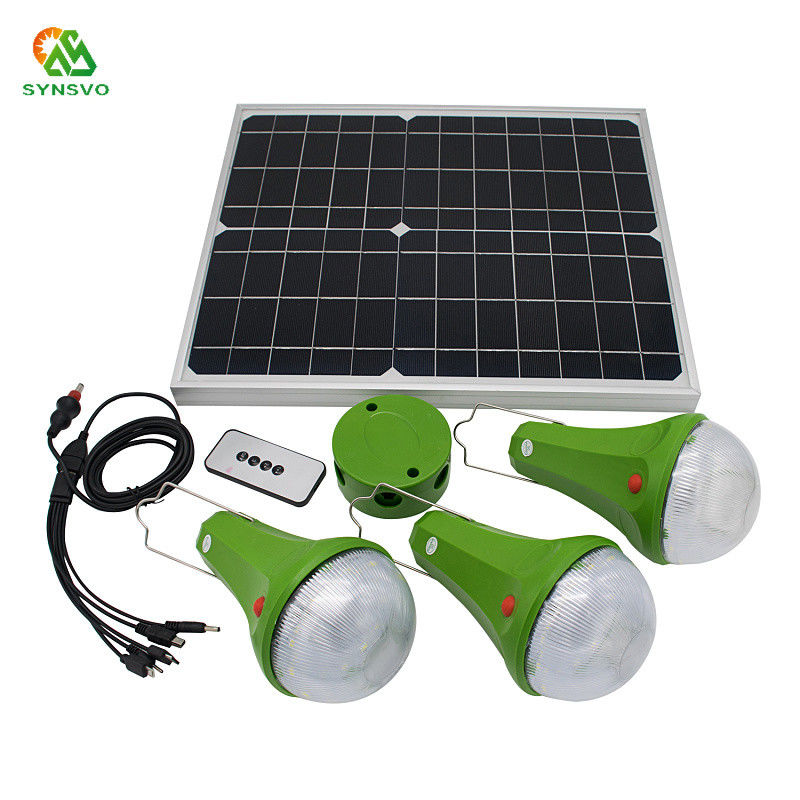9W LED actionnée solaire a jeté le système d'éclairage solaire à télécommande de lumières pour la maison