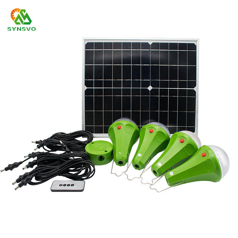 9W LED actionnée solaire a jeté le système d'éclairage solaire à télécommande de lumières pour la maison