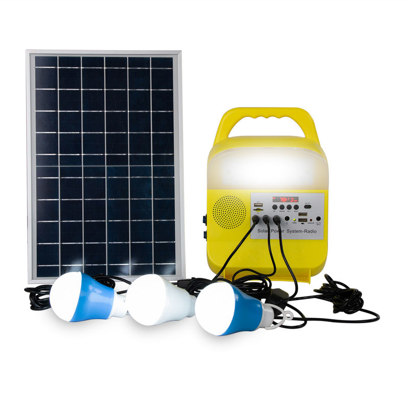 Kits solaires extérieurs de panneau solaire de système d'éclairage de l'ampoule 9W*3PCS en plastique pour des lumières de jardin
