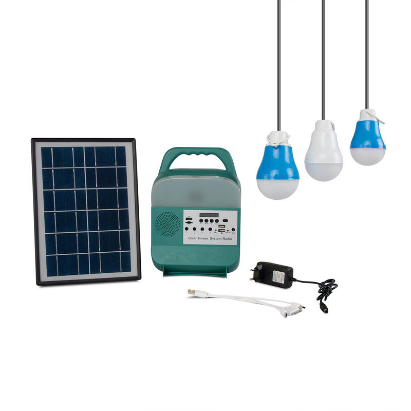 Kits solaires extérieurs de panneau solaire de système d'éclairage de l'ampoule 9W*3PCS en plastique pour des lumières de jardin