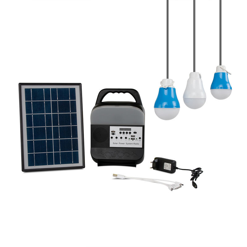 Kits solaires extérieurs de panneau solaire de système d'éclairage de l'ampoule 9W*3PCS en plastique pour des lumières de jardin