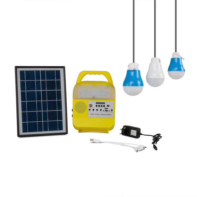 Kits solaires extérieurs de panneau solaire de système d'éclairage de l'ampoule 9W*3PCS en plastique pour des lumières de jardin