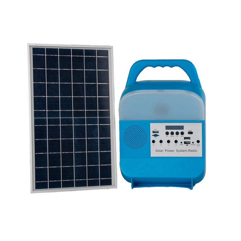 Lumières campantes menées solaires extérieures mates peintes de système énergétique de panneau solaire de radio de FM