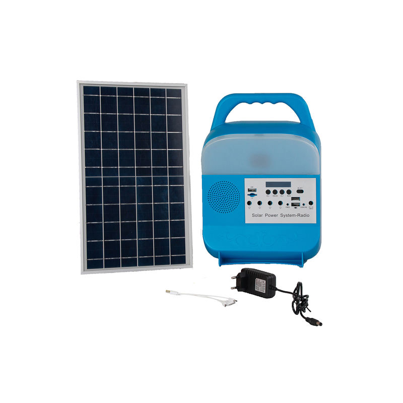 Lumières campantes menées solaires extérieures mates peintes de système énergétique de panneau solaire de radio de FM