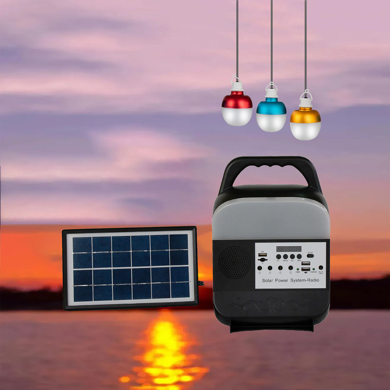 Ampoule peinte du système 5W 3PCS LED de Matte Portable Solar Home Lighting avec le panneau solaire