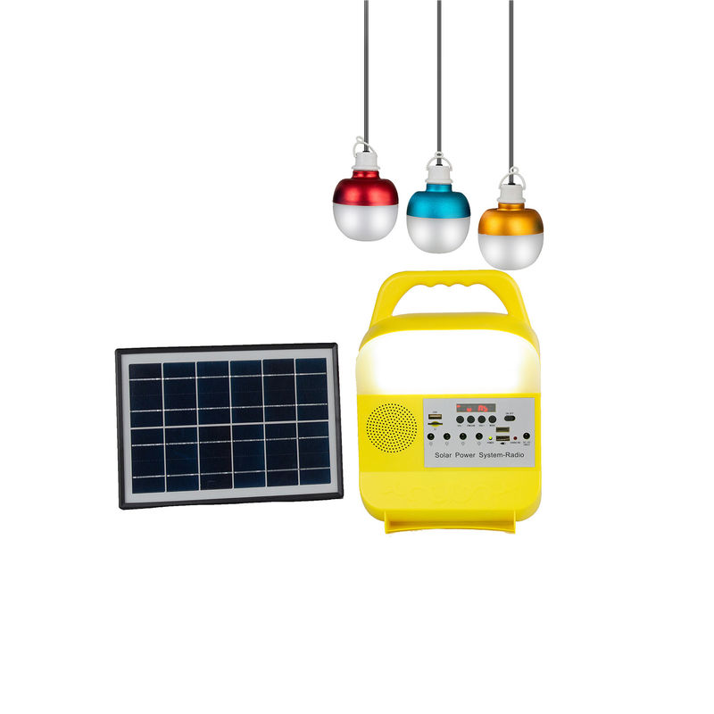 lumières solaires de secours de 5W 6V 3PCS pour des régions de pénurie de puissance