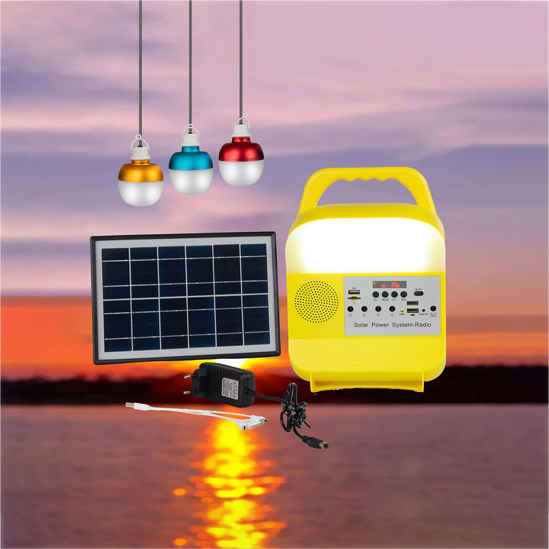 lumières solaires de secours de 5W 6V 3PCS pour des régions de pénurie de puissance
