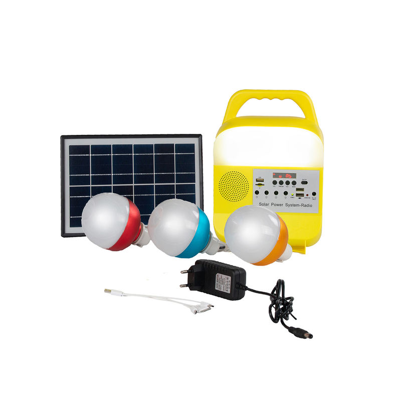 lumières solaires de secours de 5W 6V 3PCS pour des régions de pénurie de puissance