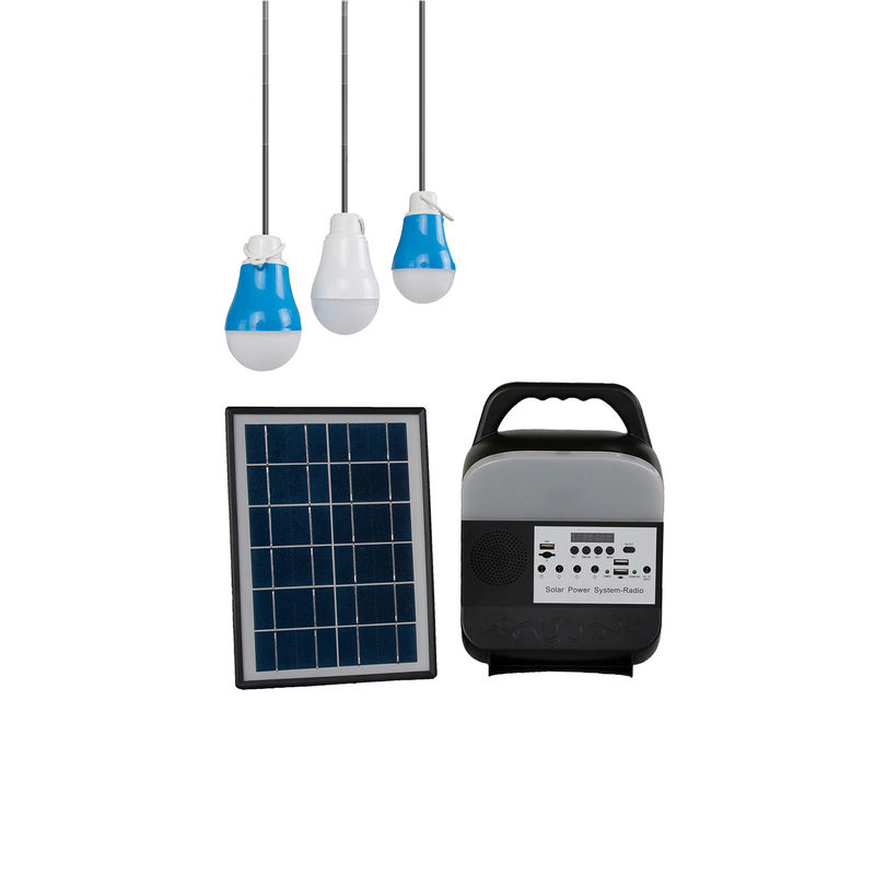 Lumières de lecture colorées à la maison solaires portatives de système d'éclairage de 6 volts avec le panneau solaire