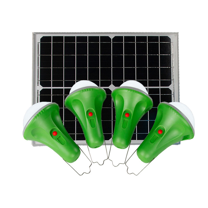 Éclairage solaire résidentiel portable 8000mah Éclairage par batterie Éclairage par panneau solaire 4lampes SRE-99G-4