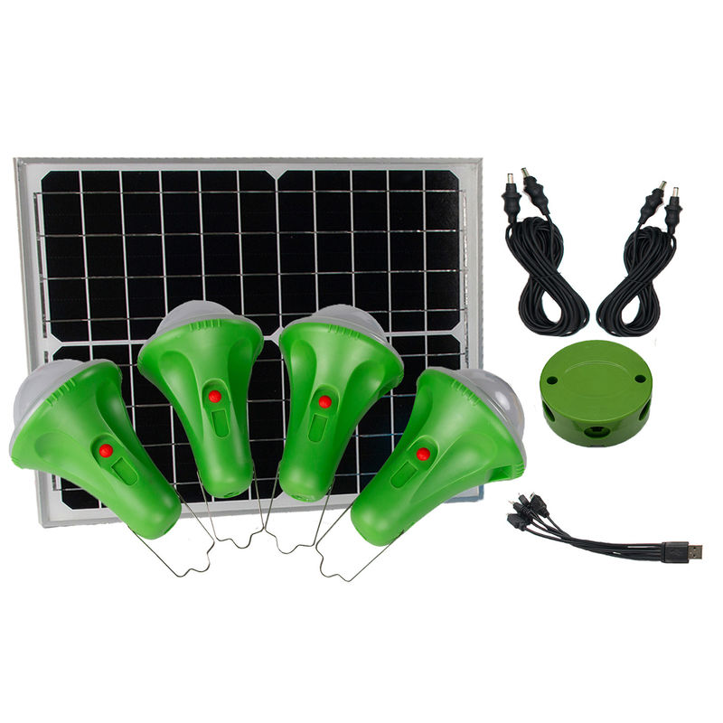 6-35 heures d'ampoules solaires portatives de 4pcs*3W pour des régions de pénurie de puissance