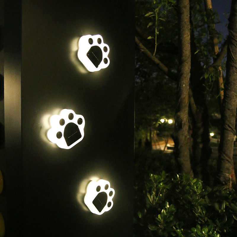 les lumières décoratives solaires de 5000K 70lm branchent Cat Paw Print Solar Lawn Lamp