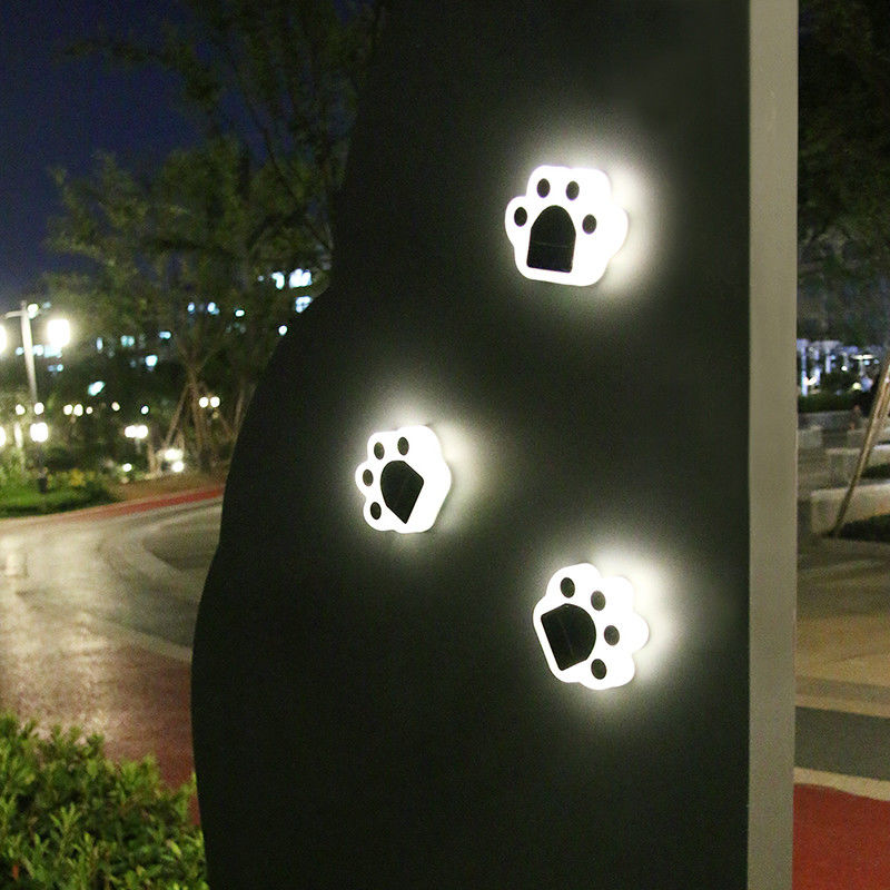 les lumières décoratives solaires de 5000K 70lm branchent Cat Paw Print Solar Lawn Lamp