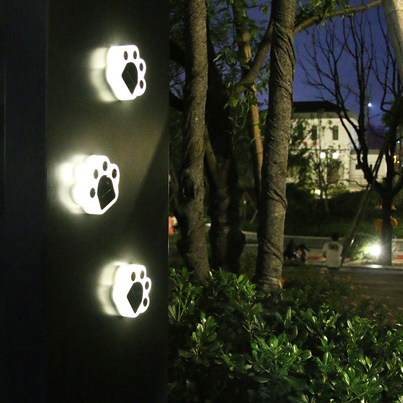 les lumières décoratives solaires de 5000K 70lm branchent Cat Paw Print Solar Lawn Lamp