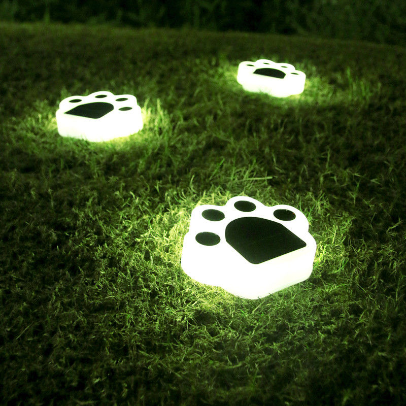 les lumières décoratives solaires de 5000K 70lm branchent Cat Paw Print Solar Lawn Lamp
