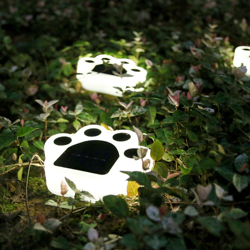 les lumières décoratives solaires de 5000K 70lm branchent Cat Paw Print Solar Lawn Lamp