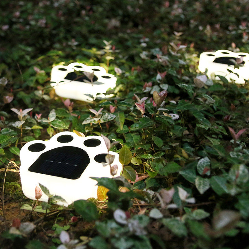 les lumières décoratives solaires de 5000K 70lm branchent Cat Paw Print Solar Lawn Lamp