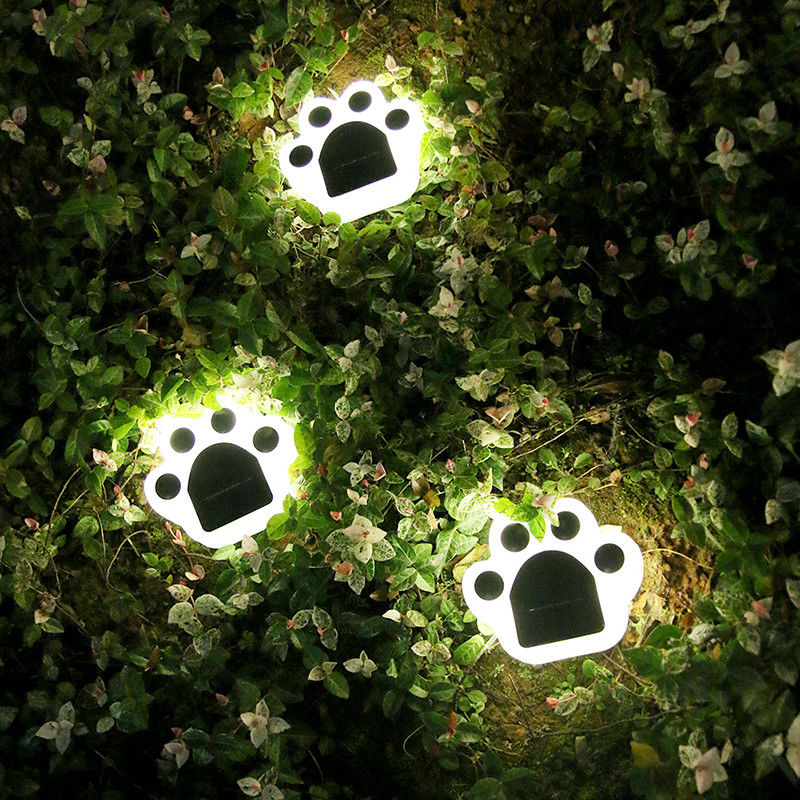 les lumières décoratives solaires de 5000K 70lm branchent Cat Paw Print Solar Lawn Lamp