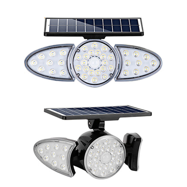 40000H lumière solaire de capteur de mouvement de mur de la lumière 38PCS LED de mur de la durée de vie 3.7V 2500mAh