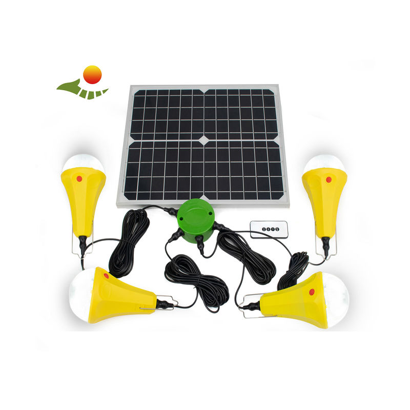 4 l'énergie solaire à la maison portative de système solaire des modes 25W 6V a mené des lumières avec les panneaux solaires