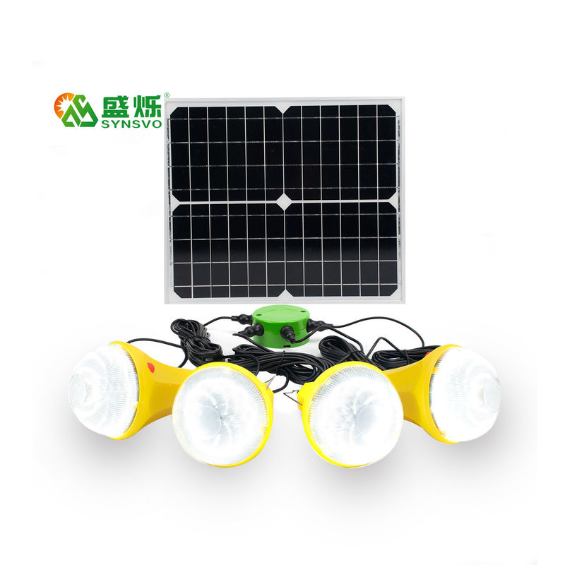 4 l'énergie solaire à la maison portative de système solaire des modes 25W 6V a mené des lumières avec les panneaux solaires