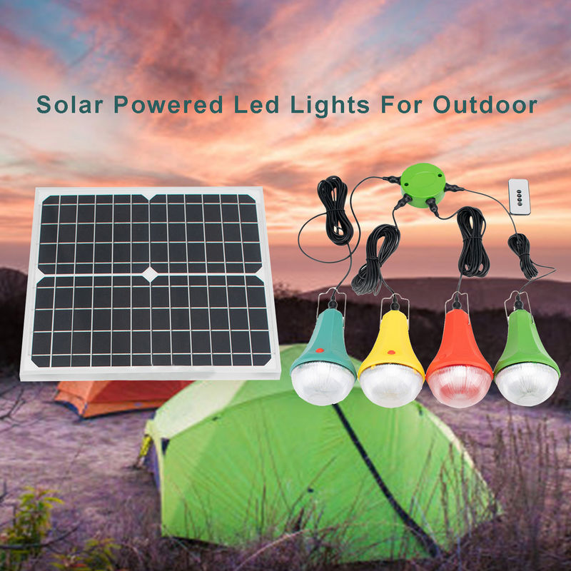 4 l'énergie solaire à la maison portative de système solaire des modes 25W 6V a mené des lumières avec les panneaux solaires