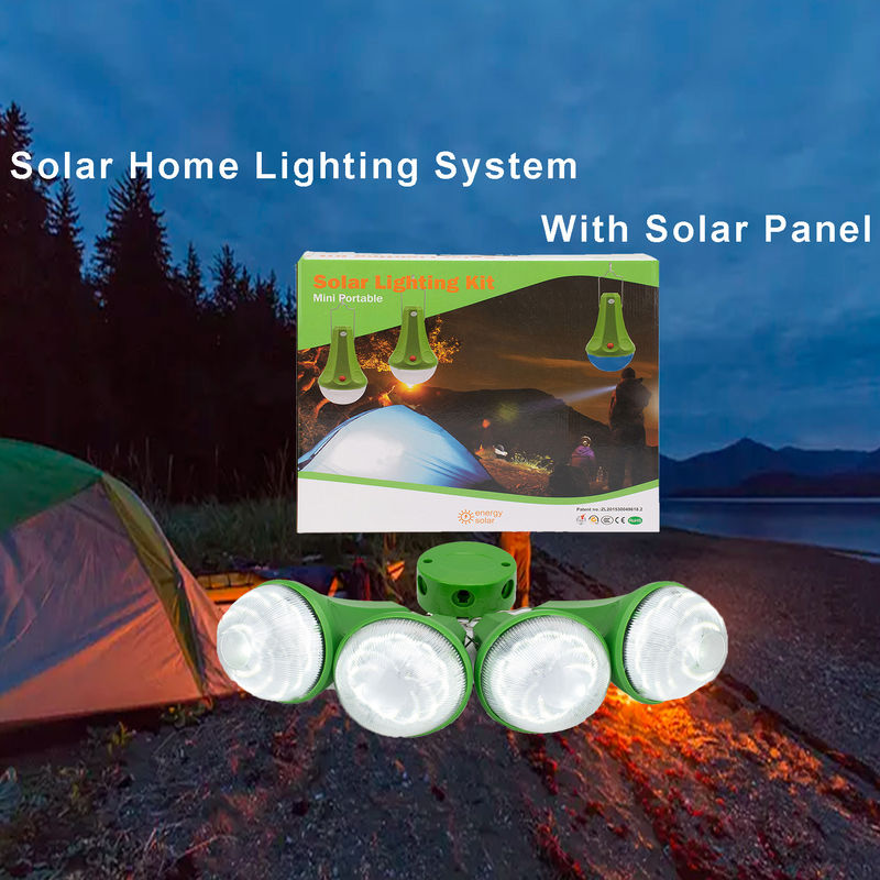 20W 5V mono panel 52SMD LED ampoules solaires portables avec batterie sur le réseau système solaire