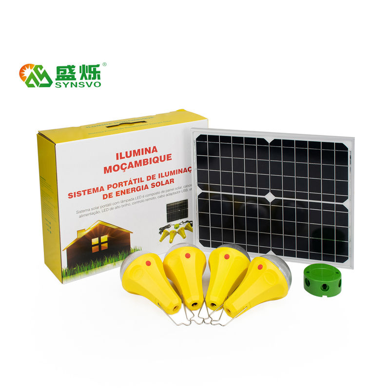 Éclairage solaire avec 4 ampoules