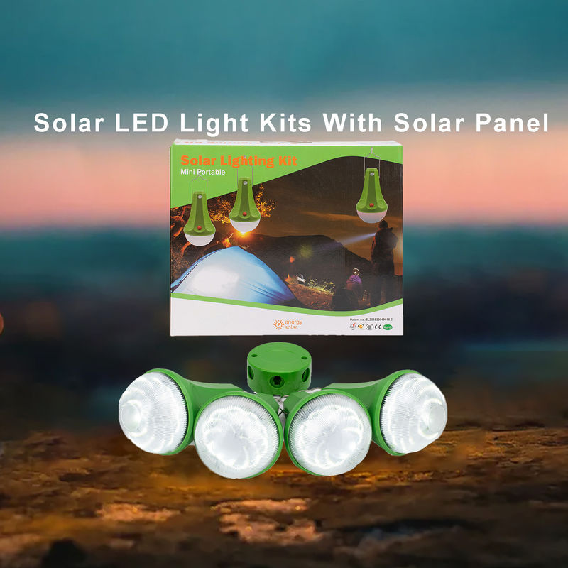 Éclairage solaire avec 4 ampoules