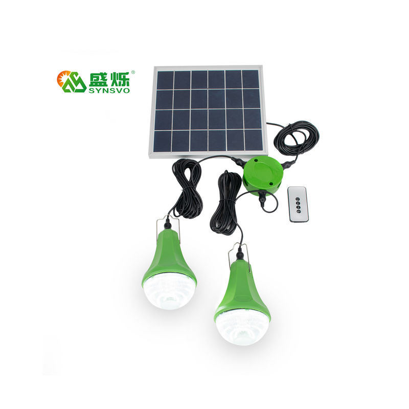 Panneau mené rechargeable solaire d'énergie solaire de lampe de secours d'ampoule avec l'ensemble d'intérieur d'ampoule de lumières solaires d'ampoule