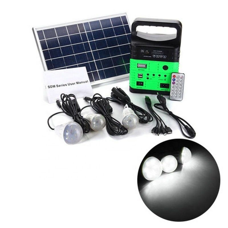kits de allumage solaires d'intérieur de système énergétique de panneau solaire de 7500mah 10W 6V avec la radio de MP3 FM