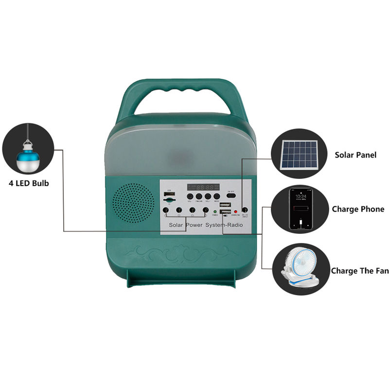 Kit de générateur de banque de puissance d'énergie hors réseau petit système d'ampoule led solaire à domicile portable