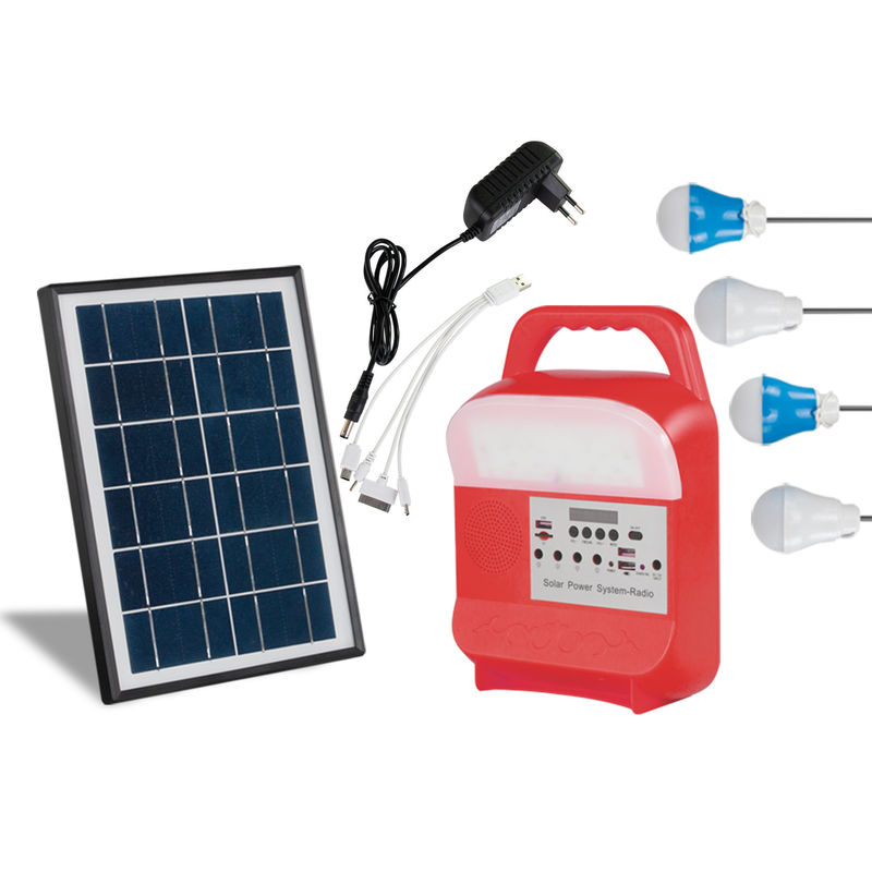 système d'éclairage solaire portatif de générateur de 6000Mah 5kw Kit Handed Type