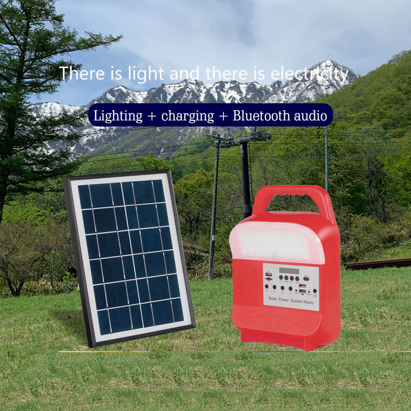 système d'éclairage solaire portatif de générateur de 6000Mah 5kw Kit Handed Type