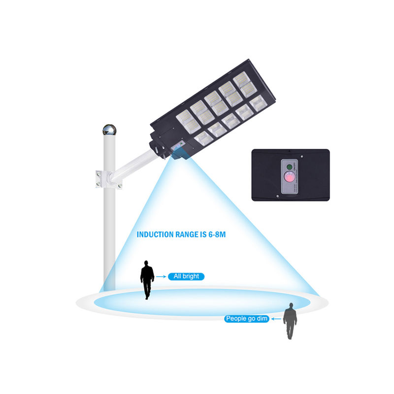 L'ABS IP65 imperméable 100w 300w de réverbère de capteur de mouvement a intégré le réverbère solaire extérieur