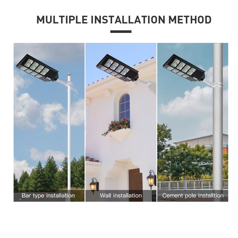 L'ABS IP65 imperméable 100w 300w de réverbère de capteur de mouvement a intégré le réverbère solaire extérieur