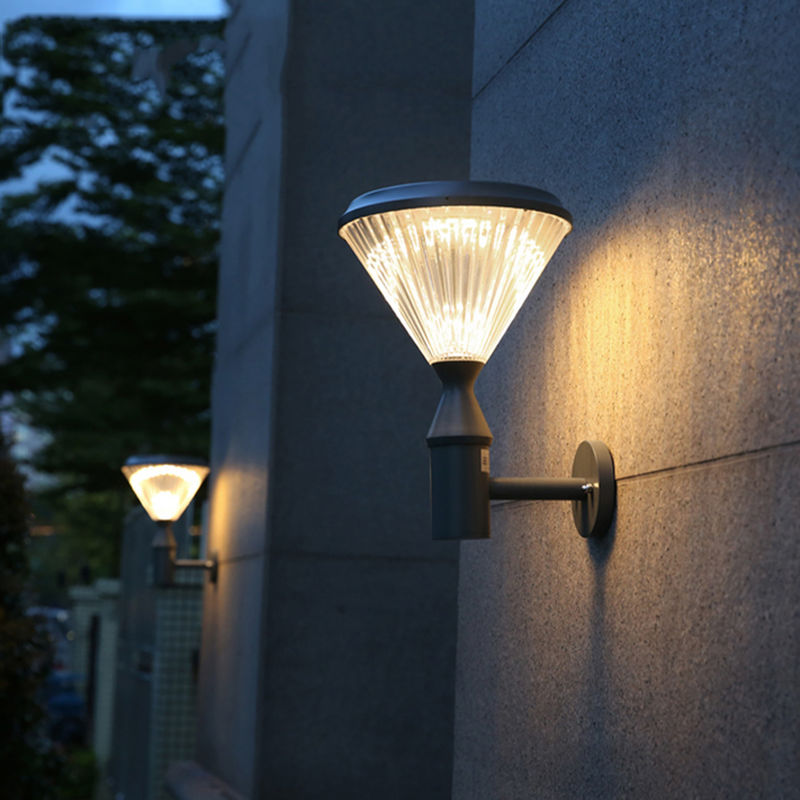 Lampe de sécurité sans fil extérieure de lumière solaire de mur de l'intense luminosité 5w de C.C 6V SMD2835