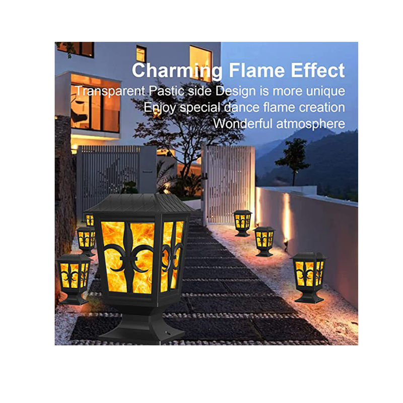 Le mur solaire extérieur d'IP 65 allume la lampe de mur imperméable du jardin LED de flamme du feu 3.2V