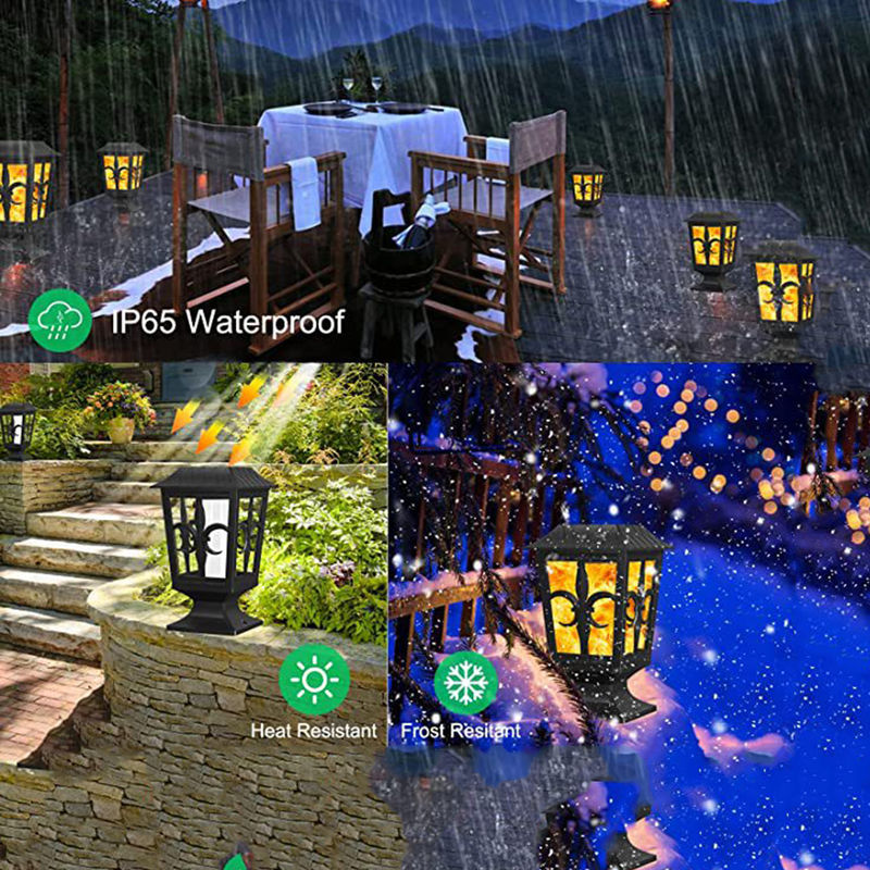 Le mur solaire extérieur d'IP 65 allume la lampe de mur imperméable du jardin LED de flamme du feu 3.2V