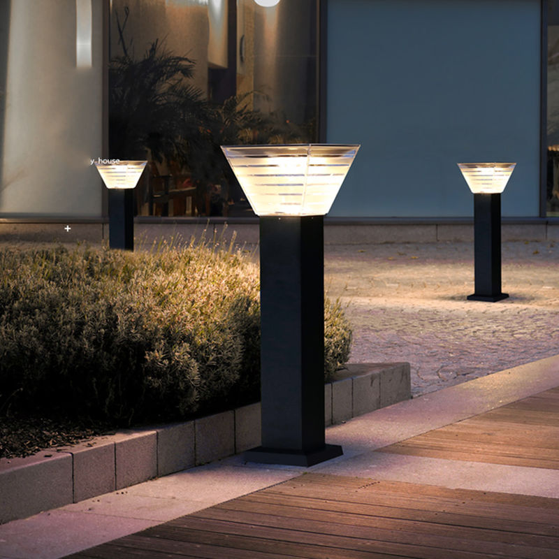 Éclairage solaire de pelouse de la borne LED de décoration de paysage de lumière de jardin du minimaliste 7W LED