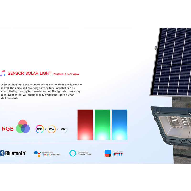 Couleur futée du contrôle RVB d'APPLI changeant l'énergie solaire de projecteurs extérieurs extérieurs