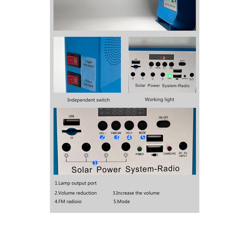 Utilisation à la maison portative kits de allumage solaires de petite de LED de système solaire maison légère solaire d'énergie