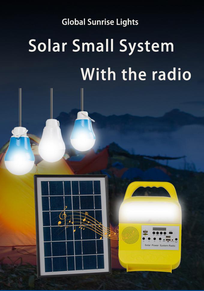 Kit de allumage solaire extérieur portatif et système solaire avec la radio de FM, le haut-parleur de Bluetooth et la radio