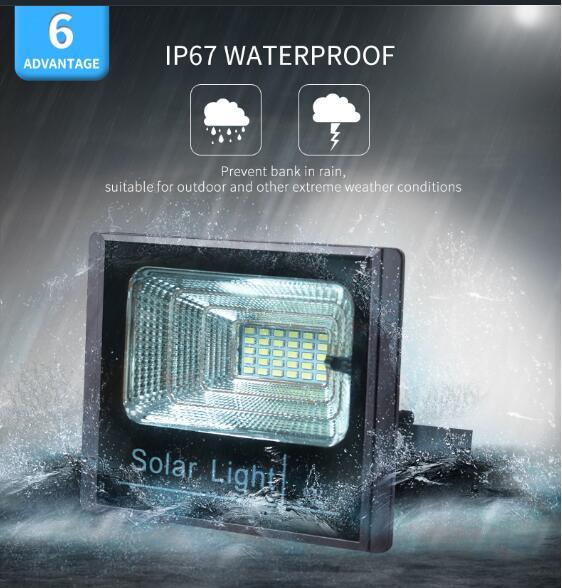Lumière d'inondation solaire solaire extérieure du degré de sécurité LED de la lampe 100W pour solaire de réverbère de jardin actionné