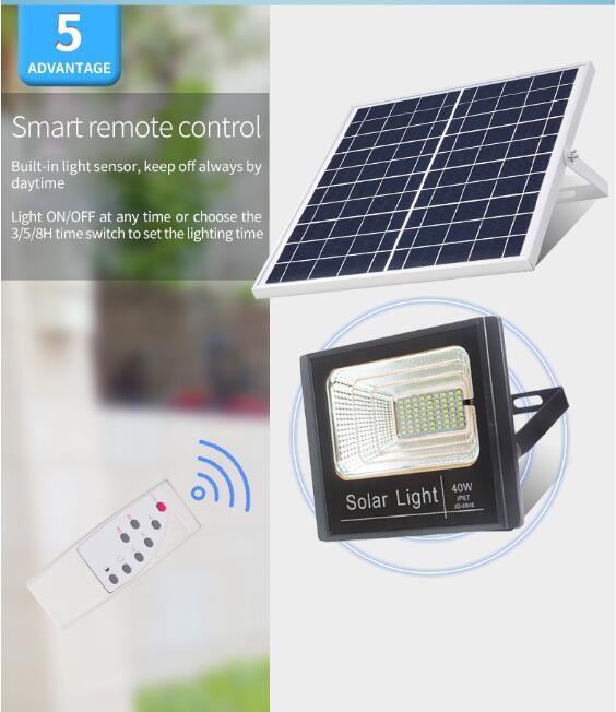 Lumière d'inondation solaire solaire extérieure du degré de sécurité LED de la lampe 100W pour solaire de réverbère de jardin actionné
