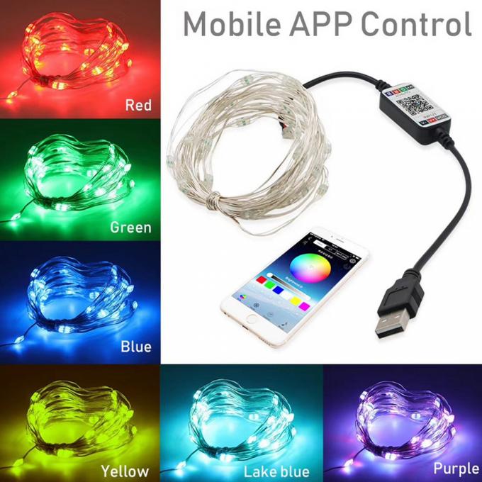 Lampe imperméable extérieure d'USB de nouvelle de LED lampe d'en cuivre avec la vente en gros décorative de ficelle de lampe de couleur de basse tension