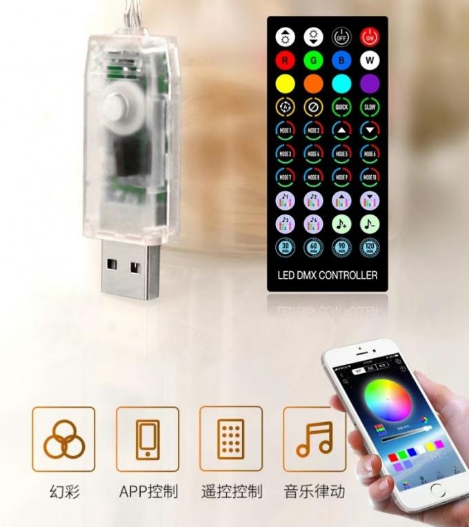 Le décor LED d'arbre de Noël ficellent le contrôle intelligent Halloween d'APPLI de Bluetooth de lumières