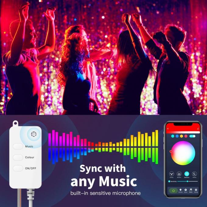 Le globe coloré à distance d'USB Bluetooth WiFi allume les lumières décoratives de LED
