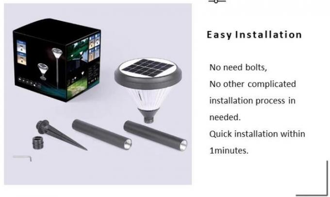Lumières de lever de soleil de Spike Solar Garden Light Global de pelouse de yard de fonte d'aluminium
